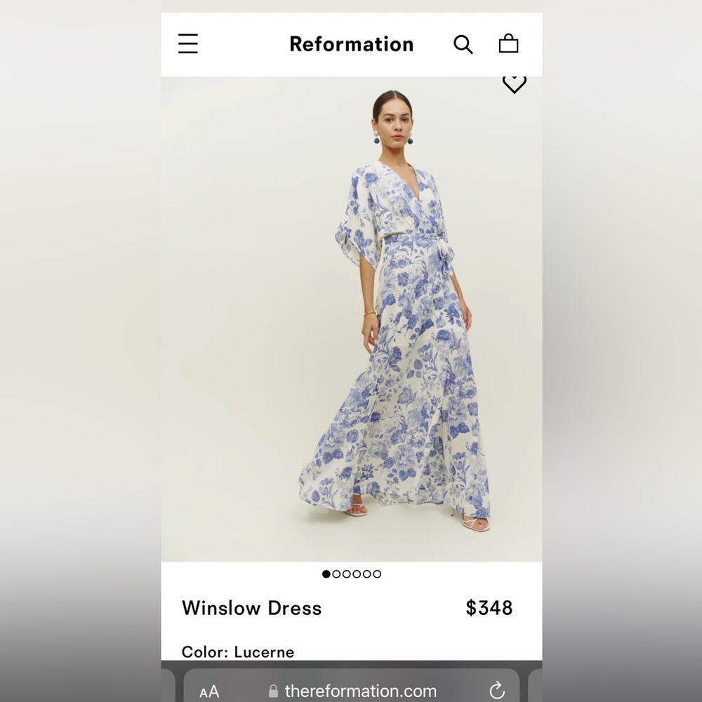 Reformation Winslow dress - Lucerne - size medium